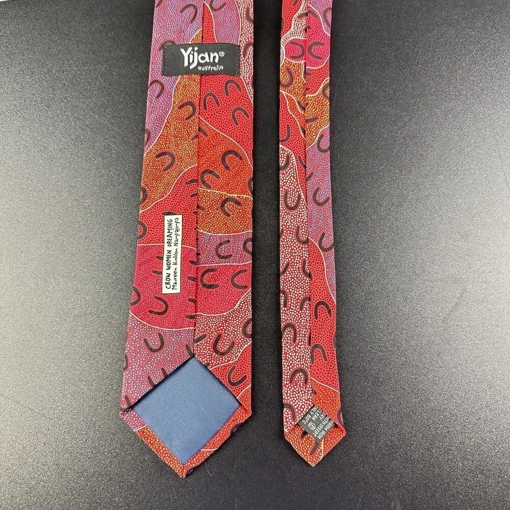 YIJAN Australia Neck Tie Mens Red Crow Women Dreaming Maureen Hudson Nampajimpa